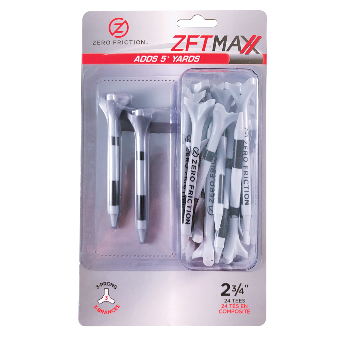 ZF MAXX 3-PRONG 2-3/4" TEES - 24 PACK