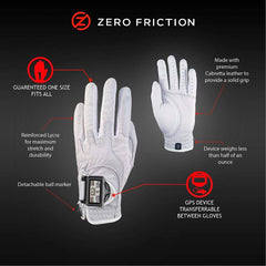 ZERO FRICTION™ DISTANCE PRO GPS MEN'S CABRETTA GOLF GLOVE LH