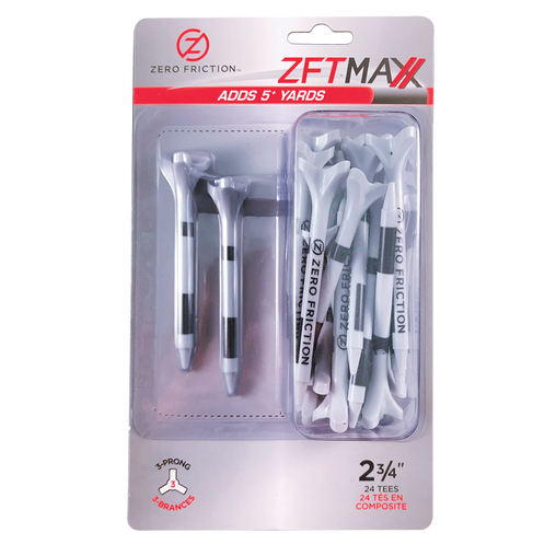 ZF MAXX 3-PRONG 2-3/4" TEES - 24 PACK